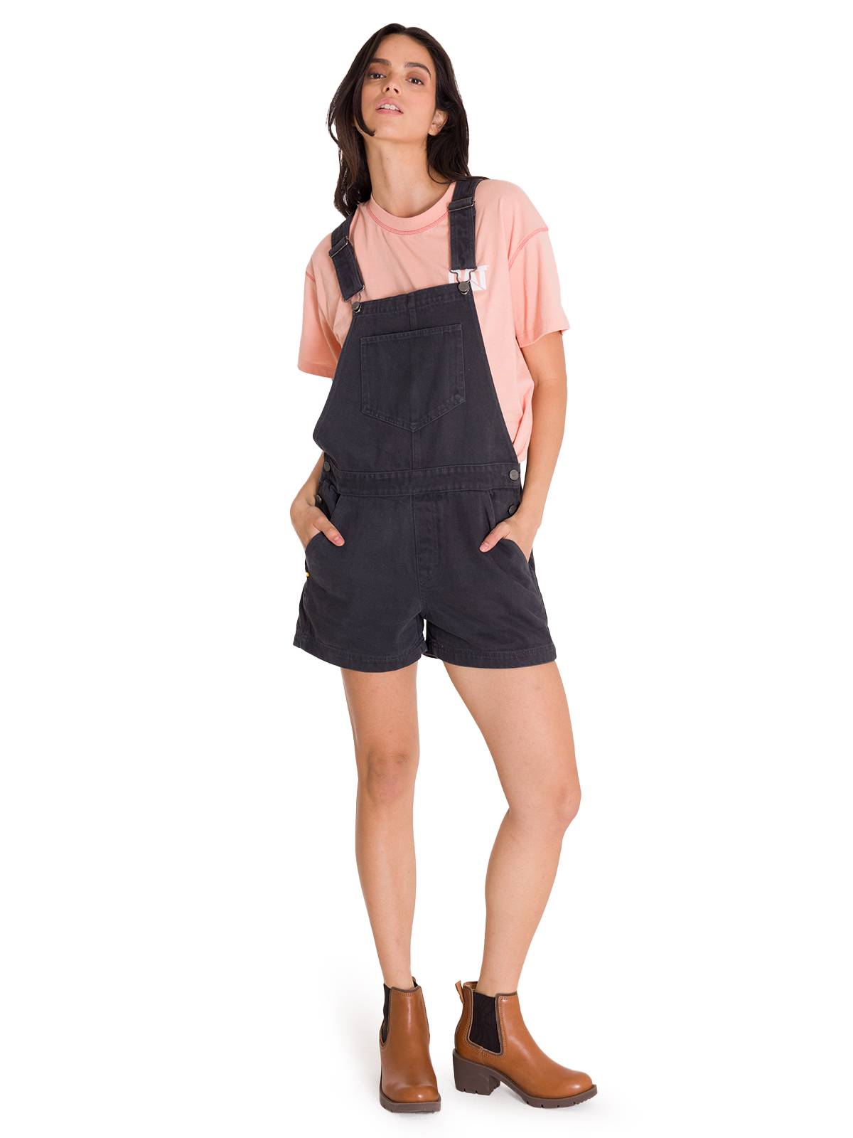 Jardinera Casual Mujer HERITAGE UNIFORM TWILL SHORTALL Negro CAT
