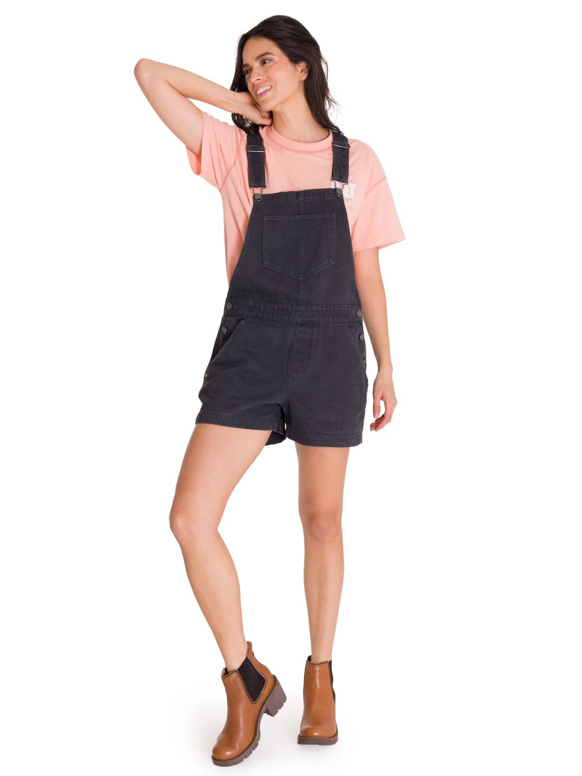 Jardinera Casual Mujer HERITAGE UNIFORM TWILL SHORTALL Negro CAT
