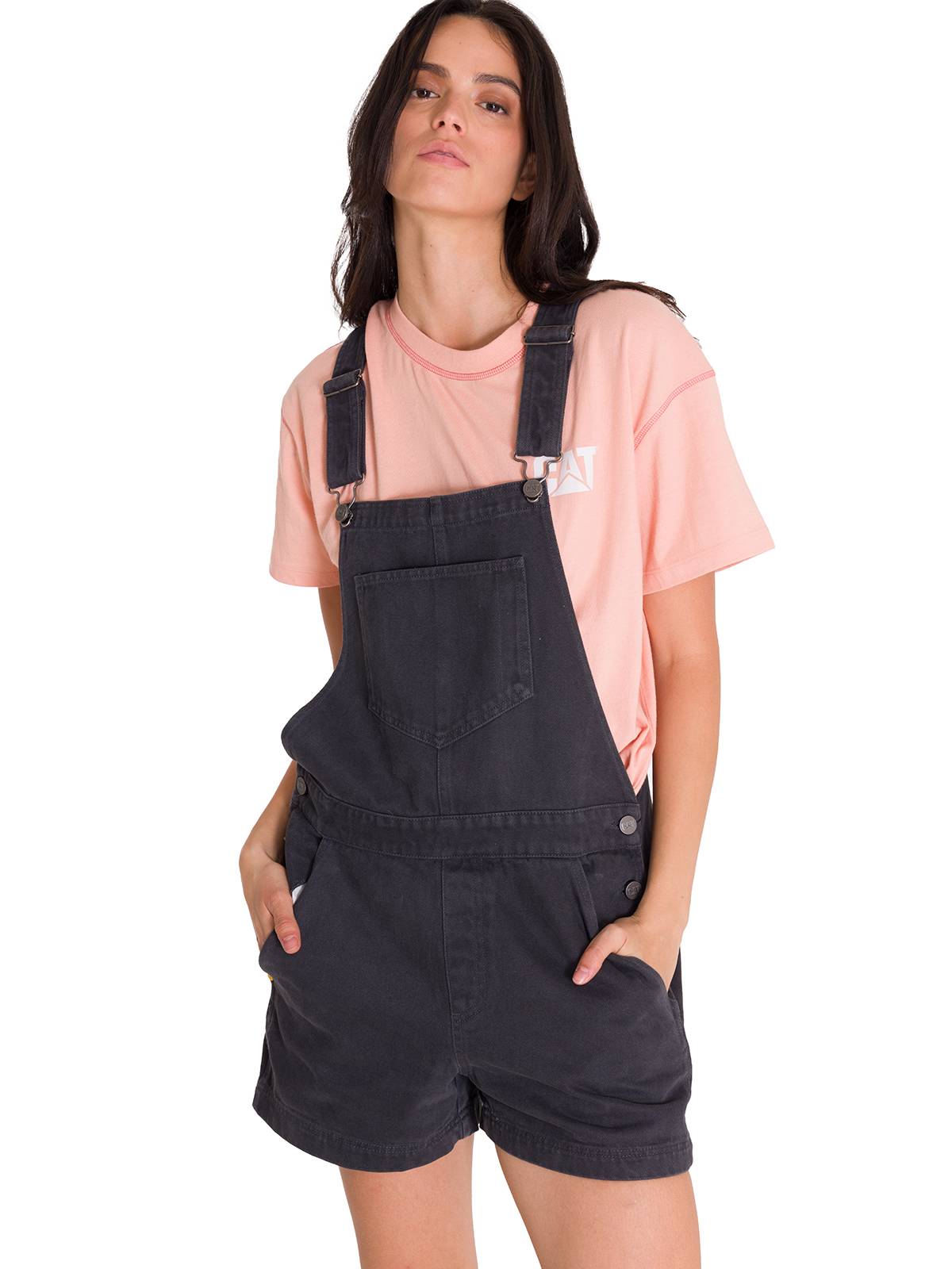 Jardinera Casual Mujer HERITAGE UNIFORM TWILL SHORTALL Negro CAT