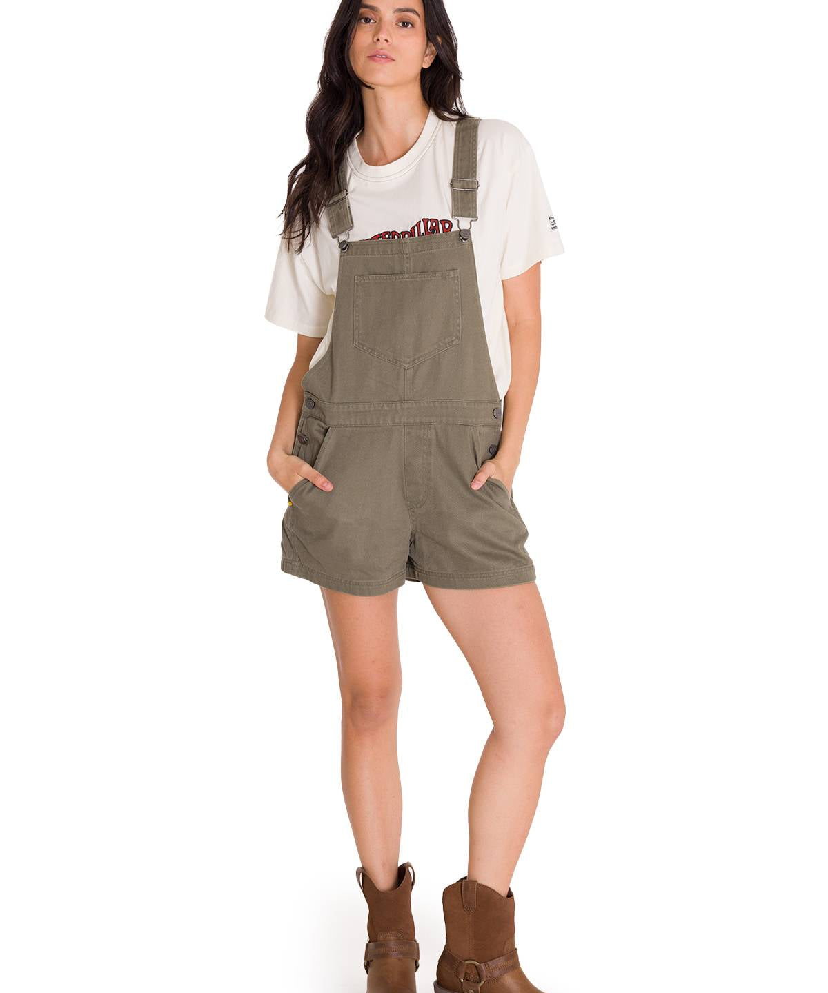 Jardinera Casual Mujer HERITAGE UNIFORM TWILL SHORTALL Verde CAT