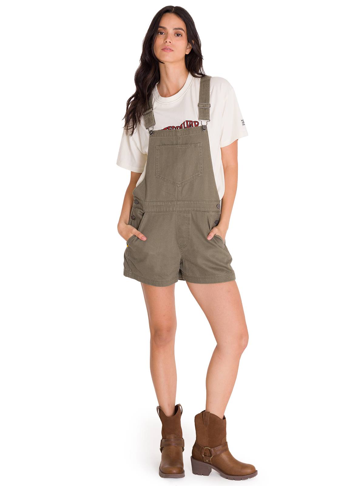 Jardinera Casual Mujer HERITAGE UNIFORM TWILL SHORTALL Verde CAT