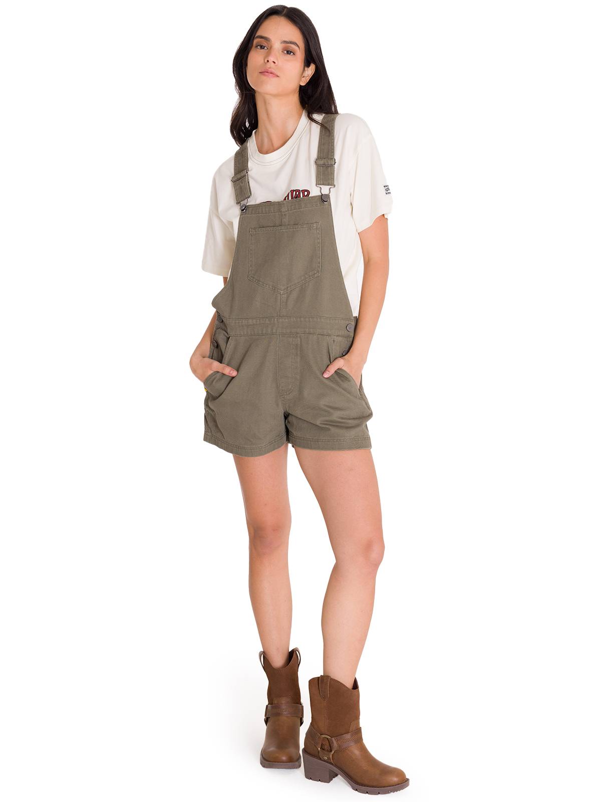 Jardinera Casual Mujer HERITAGE UNIFORM TWILL SHORTALL Verde CAT