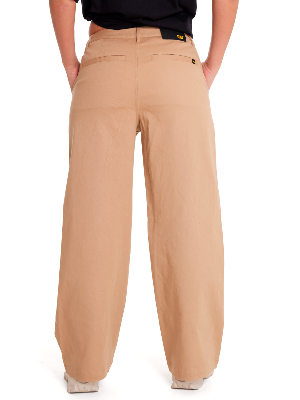 Pantalón Casual Mujer WIDE LEG STRETCH CHINO PANT Beige/Crudo CAT