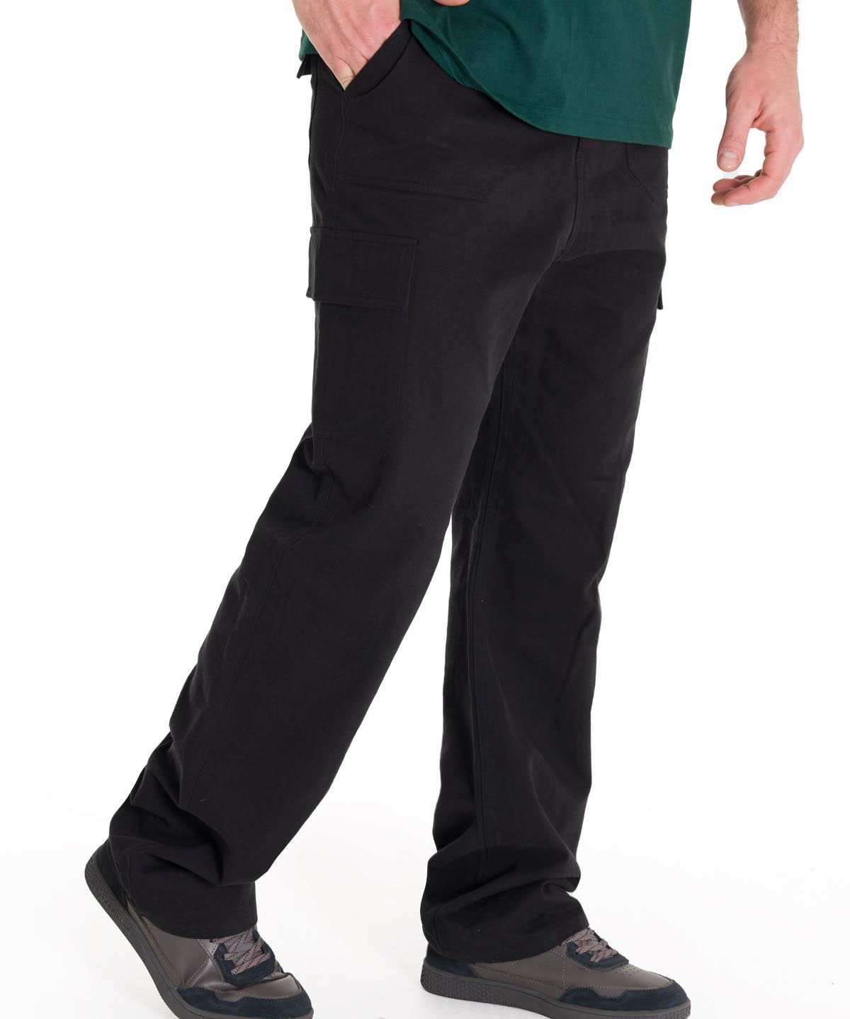 Pantalón Tiro Medio Hombre HERITAGE STRAIGHT CARGO UTILITY Negro Cat