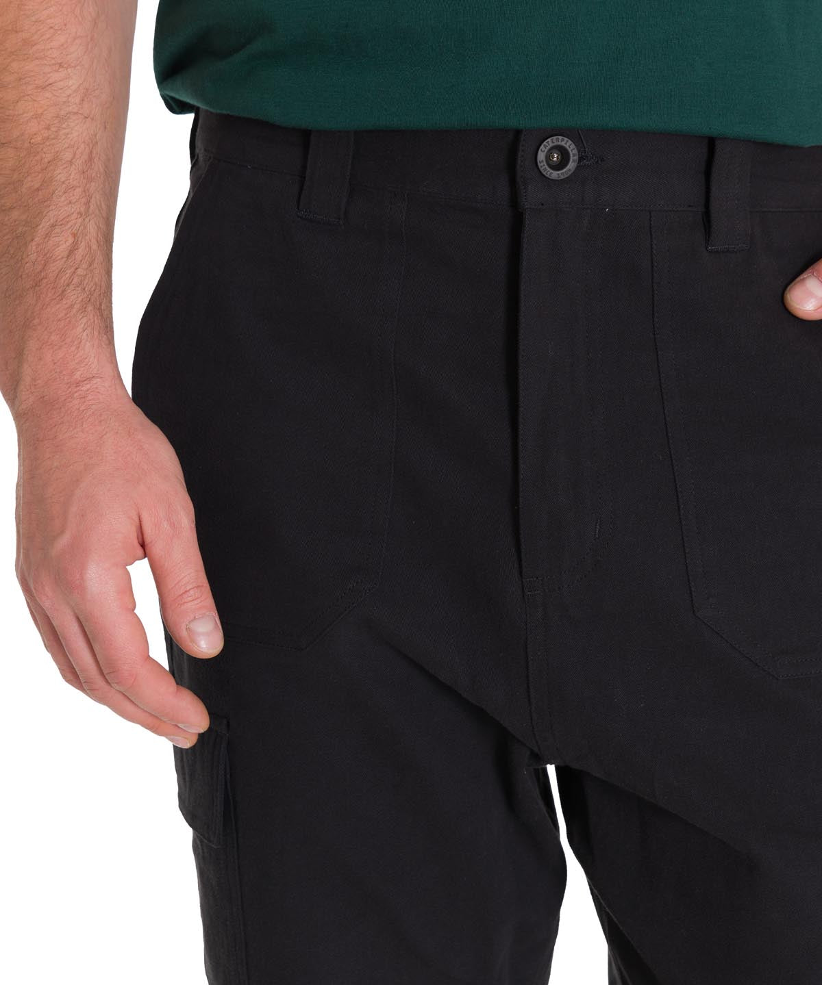 Pantalón Tiro Medio Hombre HERITAGE STRAIGHT CARGO UTILITY Negro Cat