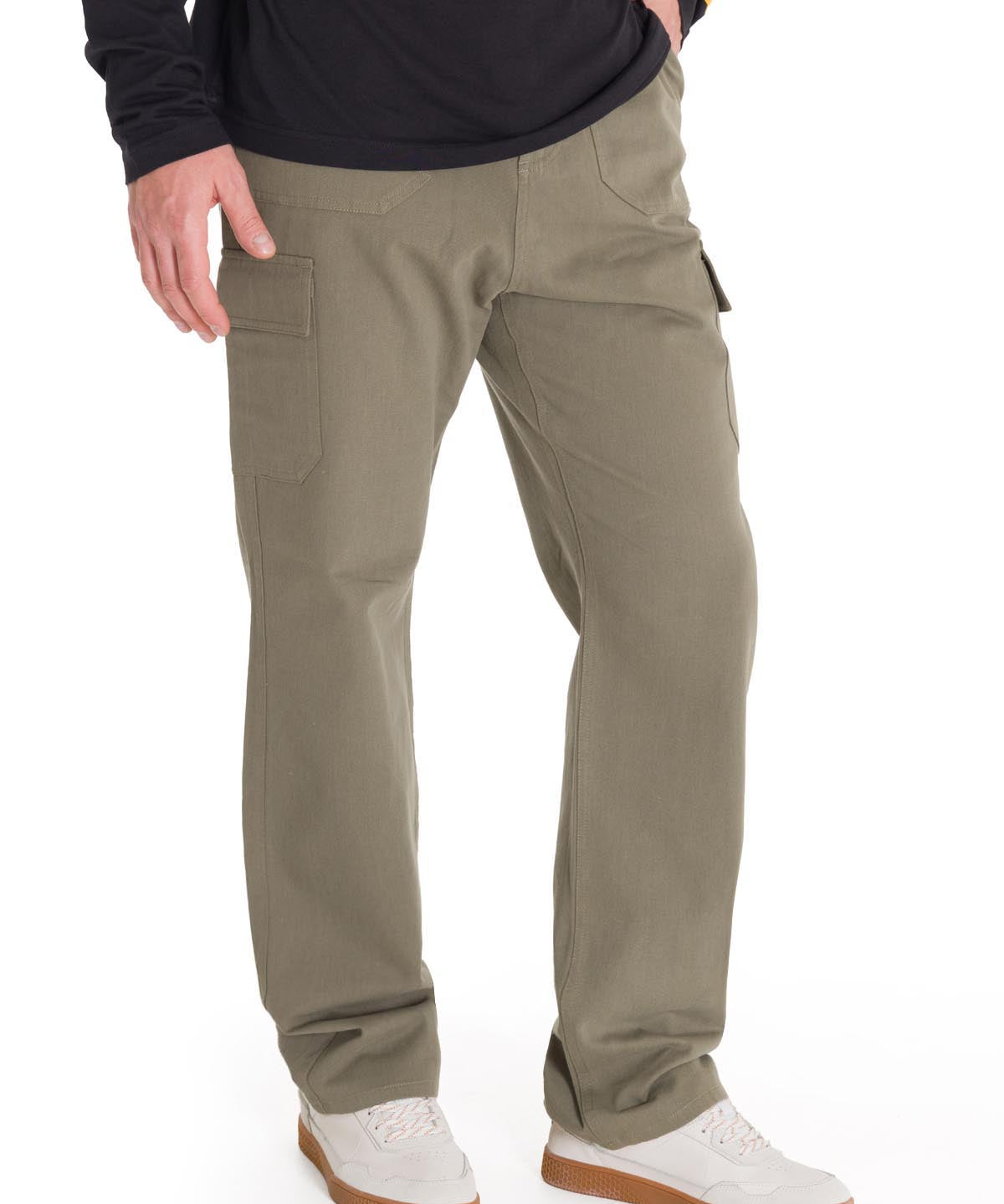 Pantalón Tiro Medio Hombre HERITAGE STRAIGHT CARGO UTILITY Oliva Cat