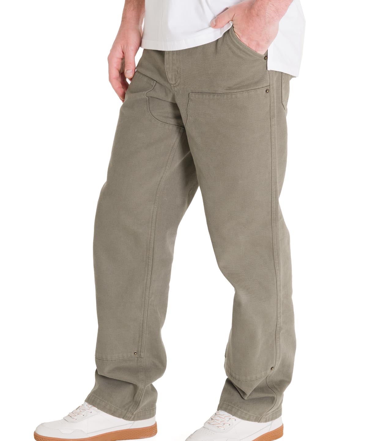 Pantalón Tiro Medio Hombre HERITAGE UNIFORM STRAIGHT DOUBLE FRONT Oliva Cat
