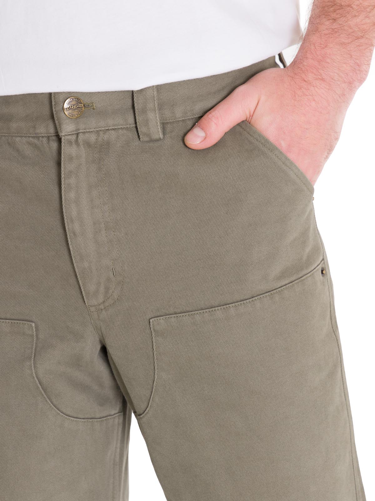 Pantalón Tiro Medio Hombre HERITAGE UNIFORM STRAIGHT DOUBLE FRONT Oliva Cat