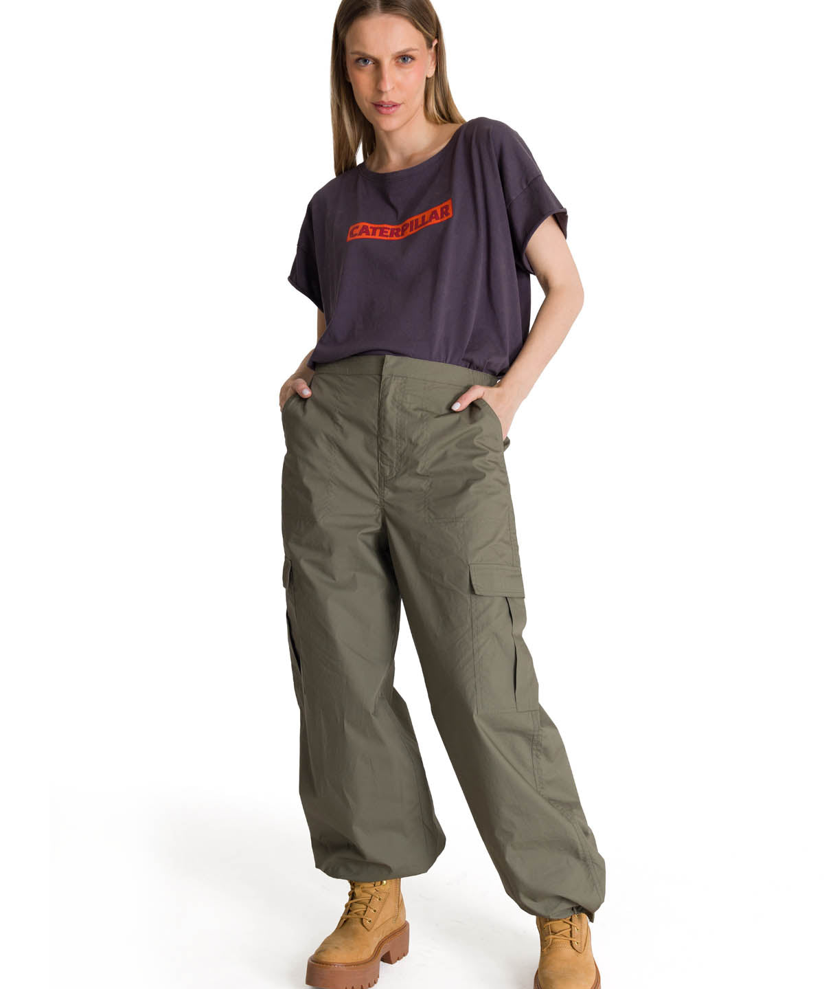 Pantalón Cargo Mujer Pull-On Oliva CAT