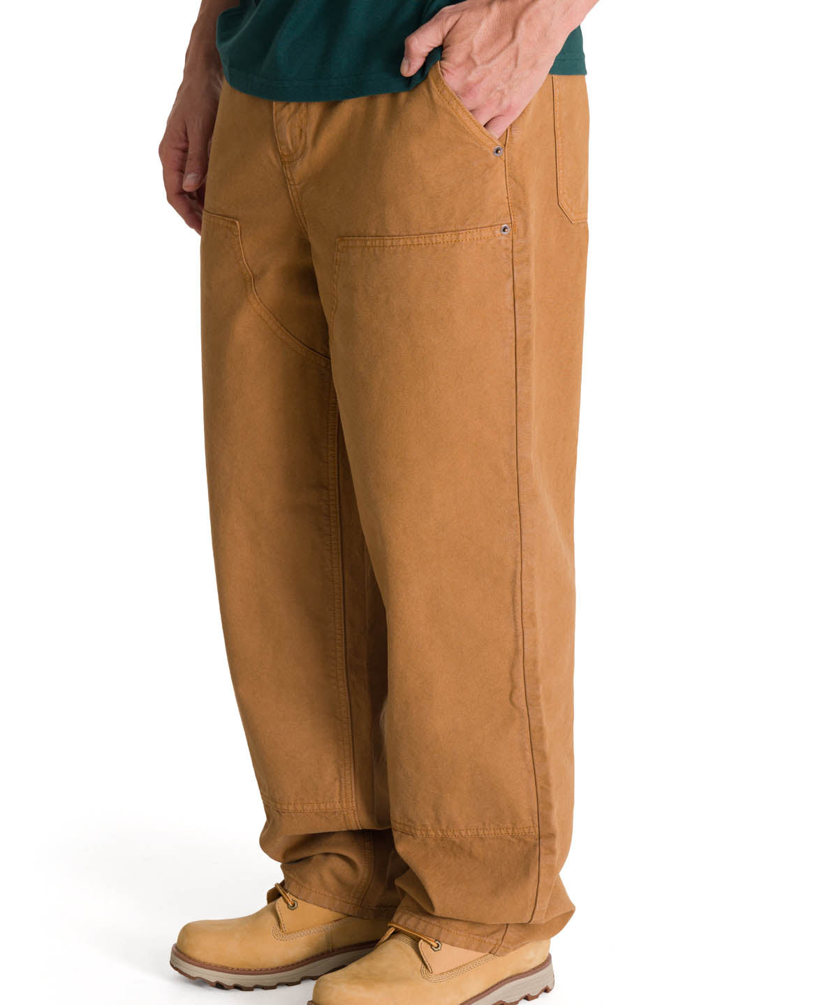 Pantalón Hombre Double Front Canvas Café CAT