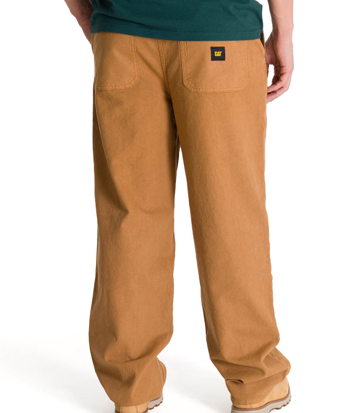 Pantalón Hombre Double Front Canvas Café CAT