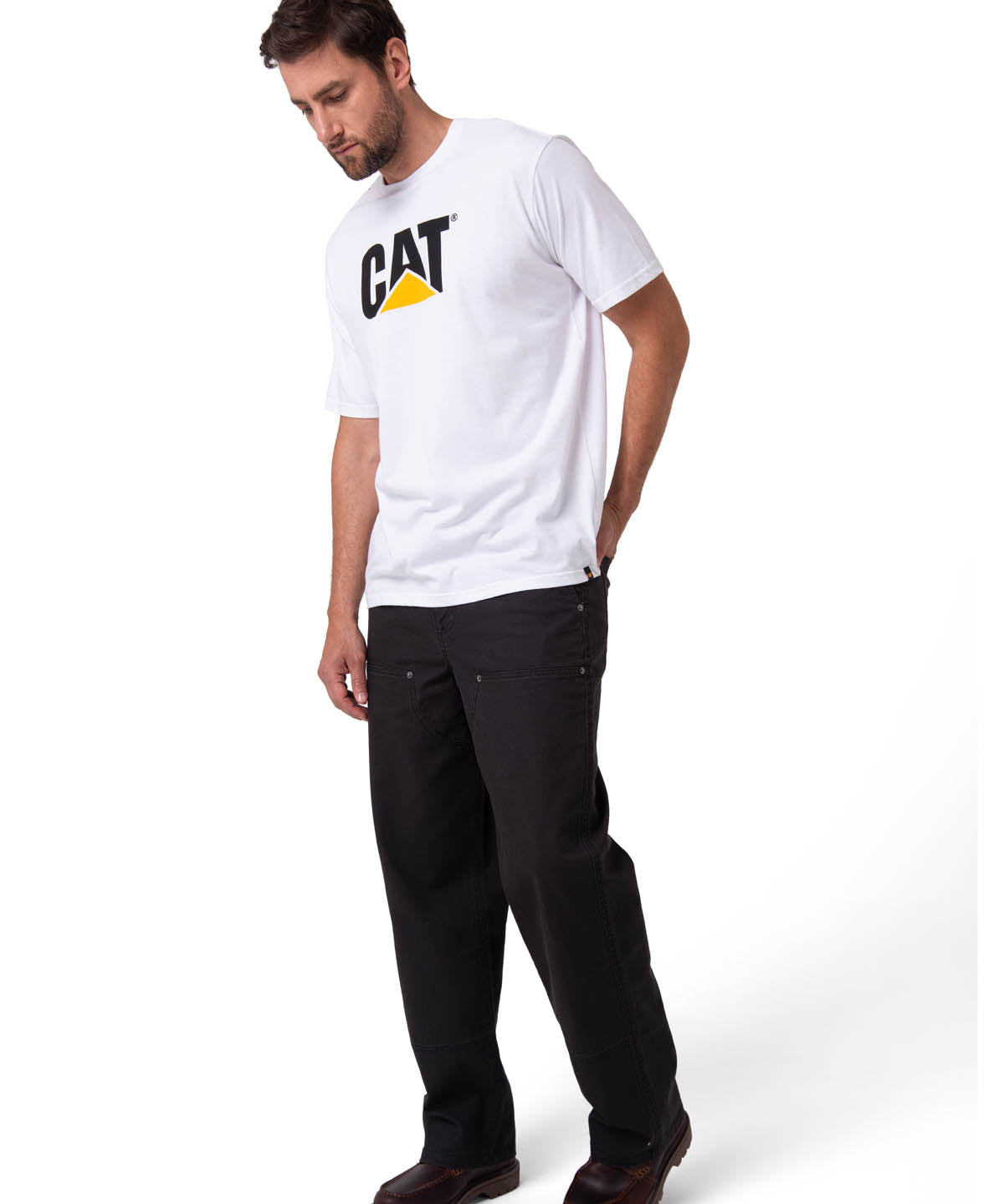 Pantalón Hombre Straight Double Negro Cat