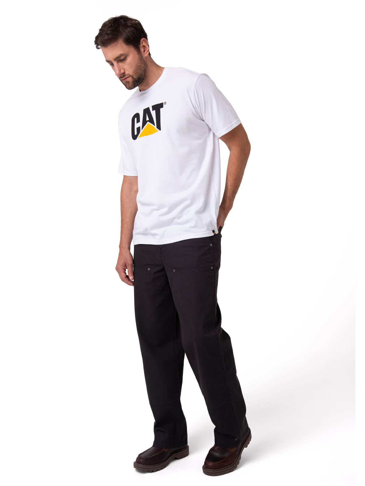 Pantalón Hombre Straight Double Negro Cat