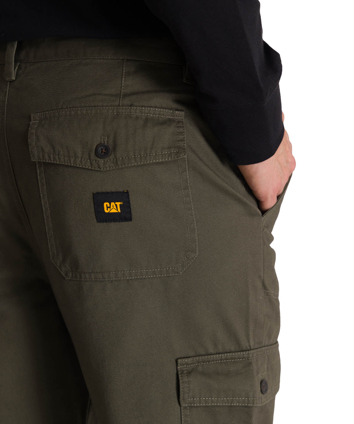 Pantalón Hombre Cargo Straight Oliva CAT
