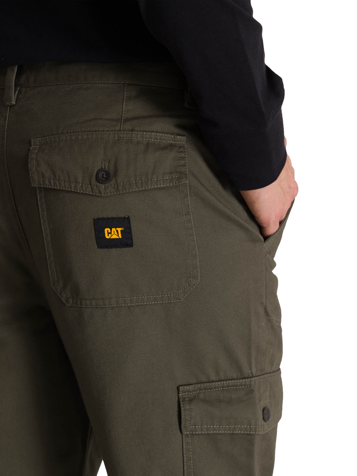 Pantalón Hombre Cargo Straight Oliva CAT