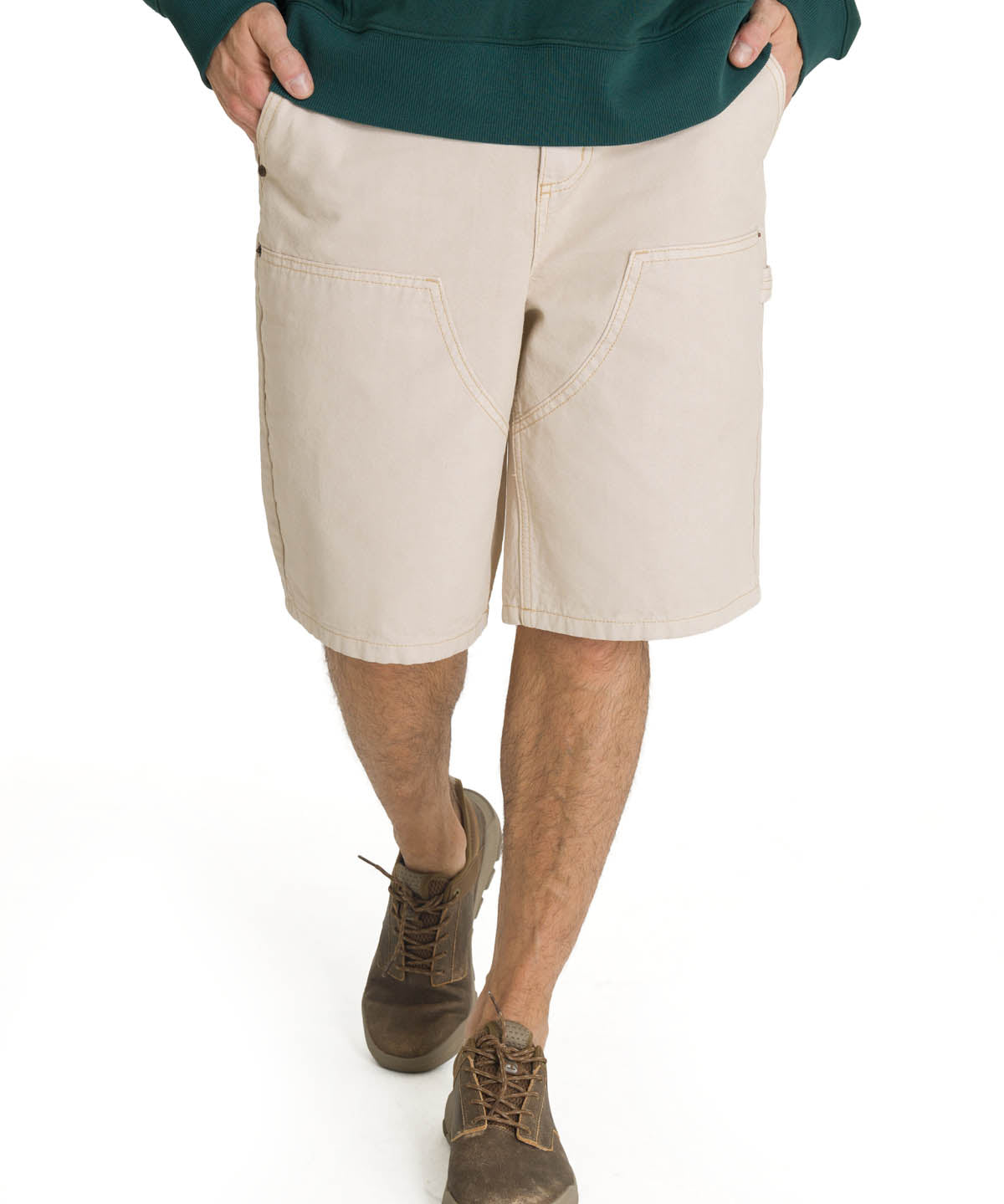 Short Hombre Double Front Carpenter Beige CAT