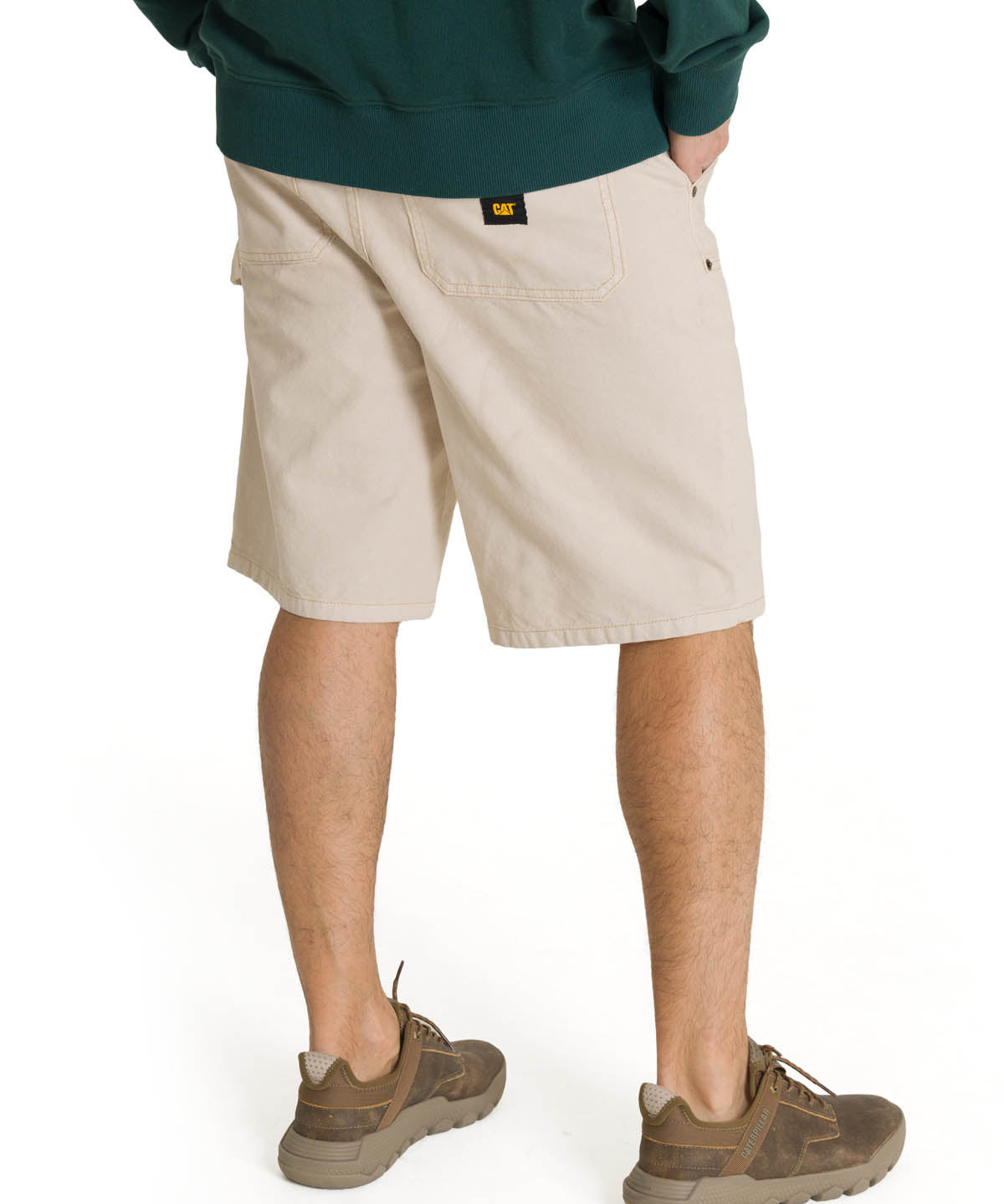 Short Hombre Double Front Carpenter Beige CAT