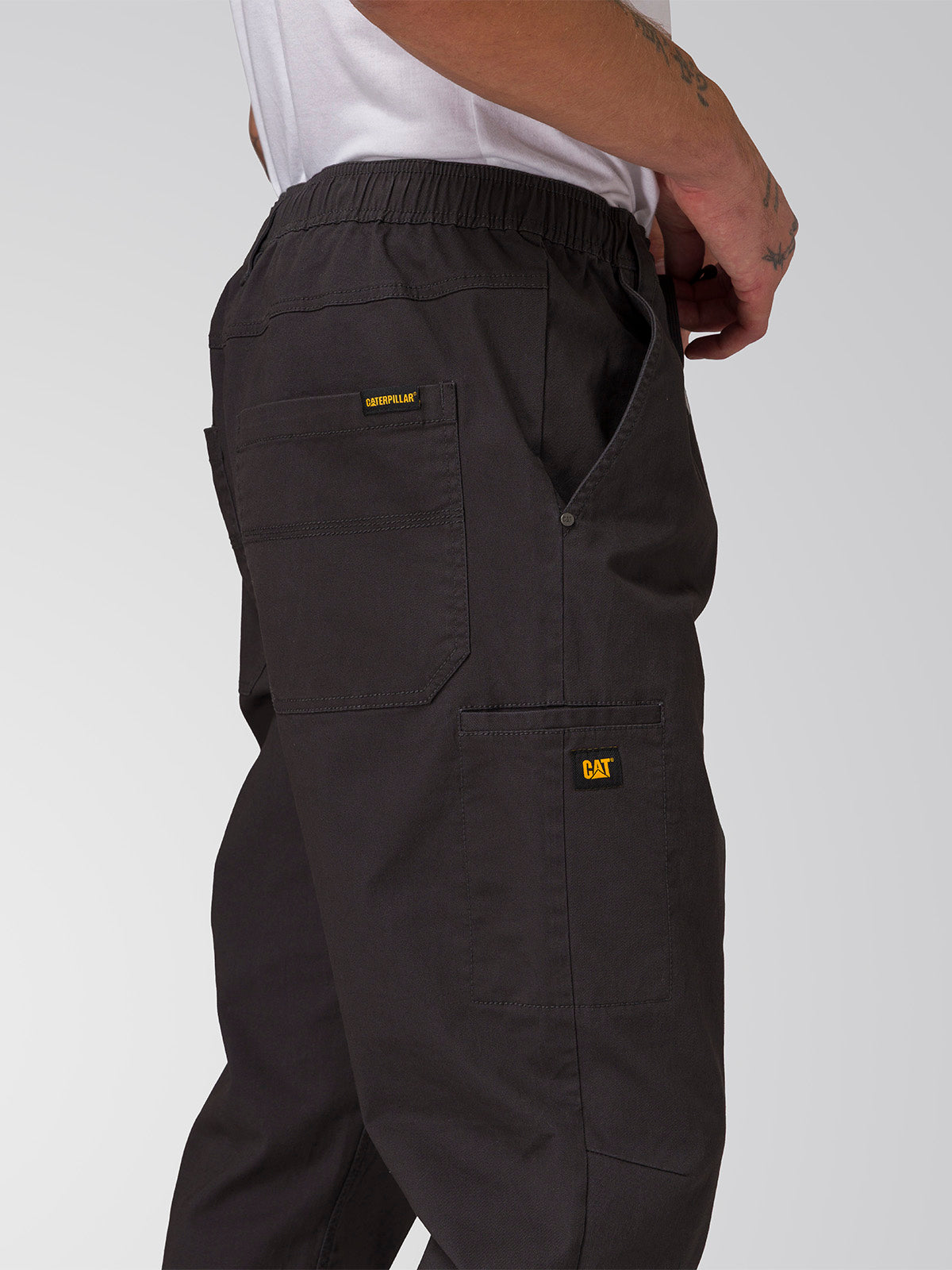 Pantalón Twill Hombre Stretch Utility Negro CAT