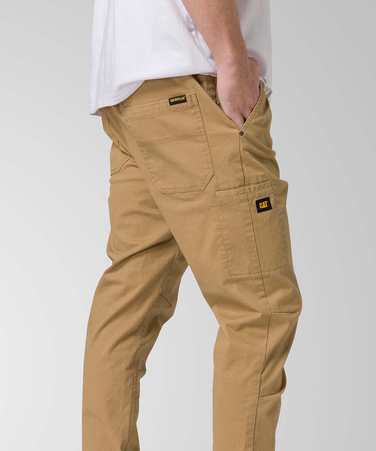 Pantalón Twill Hombre Stretch Utility Beige CAT