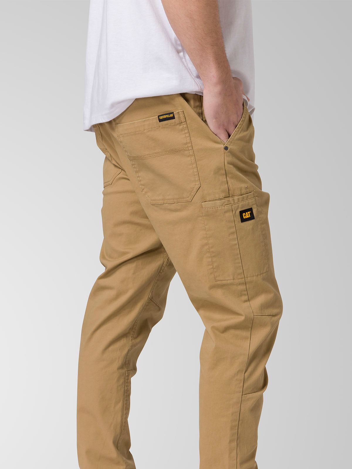 Pantalón Twill Hombre Stretch Utility Beige CAT
