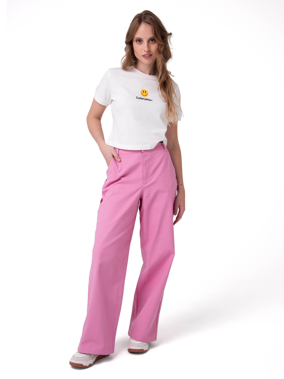 Pantalón Mujer Canvas Carpenter Rosa Cat