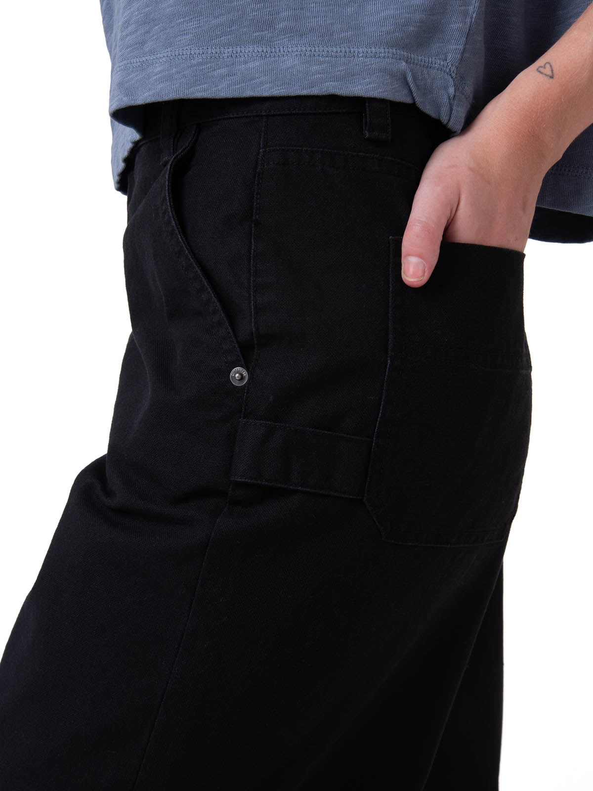 Pantalón Mujer Canvas Carpenter Negro Cat