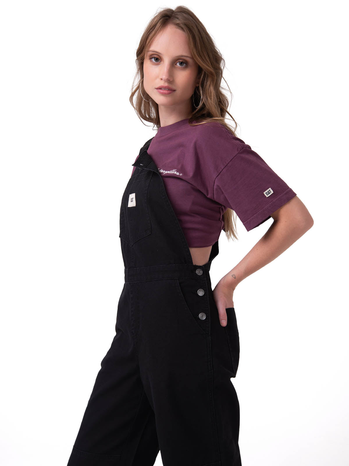 Jardinera Mujer Canvas Heritage Negro Cat