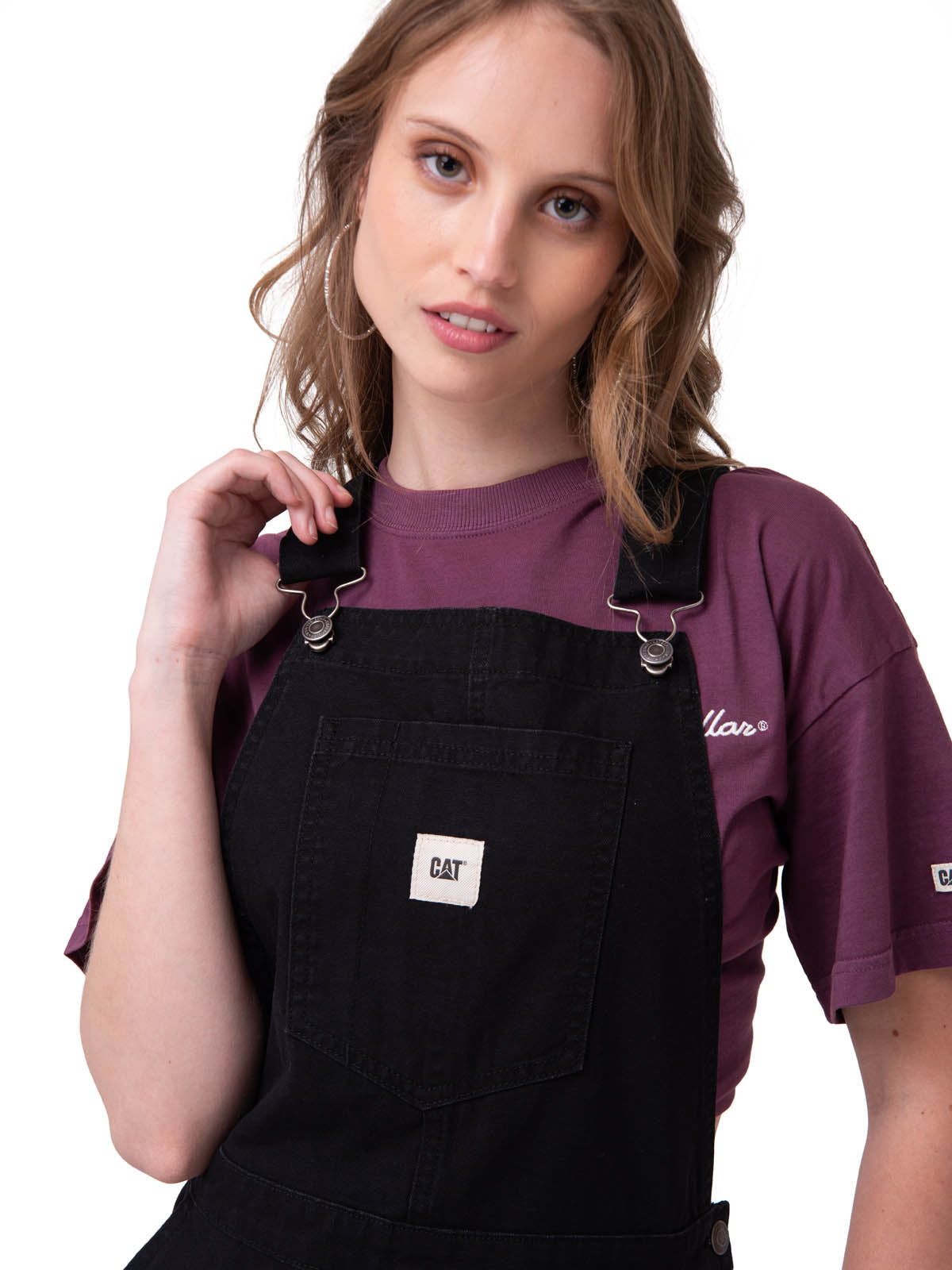 Jardinera Mujer Canvas Heritage Negro Cat