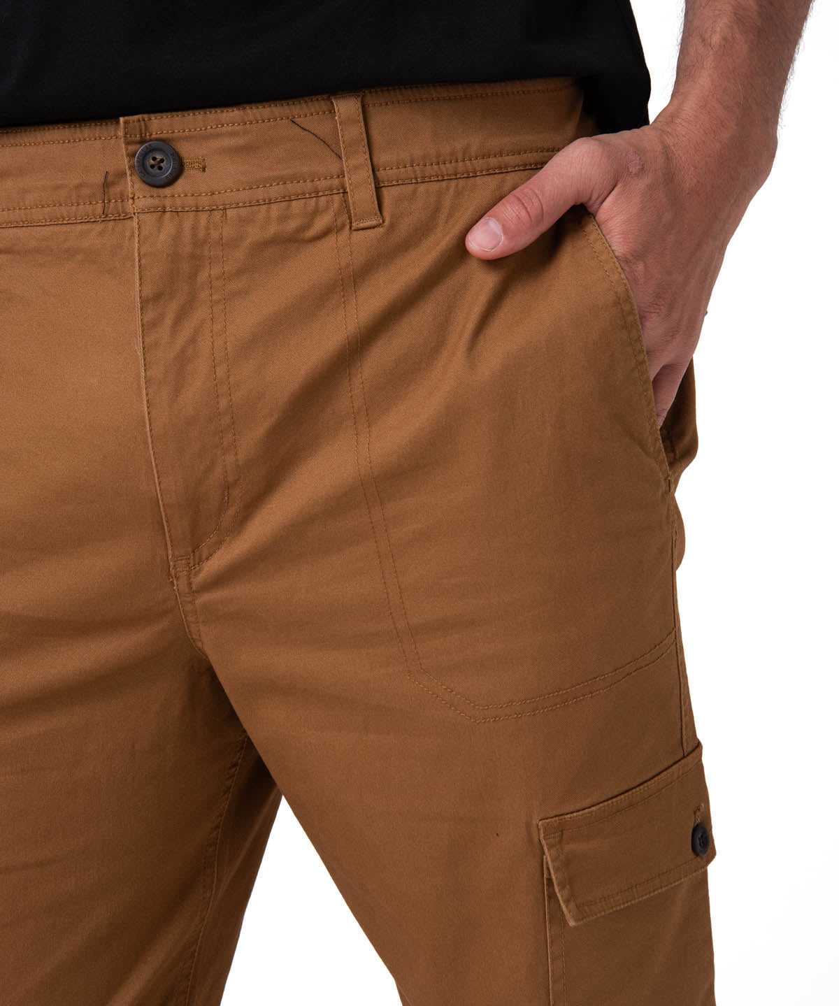 Pantalón Hombre Cargo Slim Café Cat