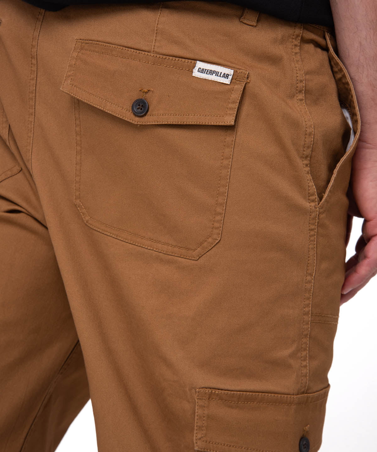 Pantalón Hombre Cargo Slim Café Cat