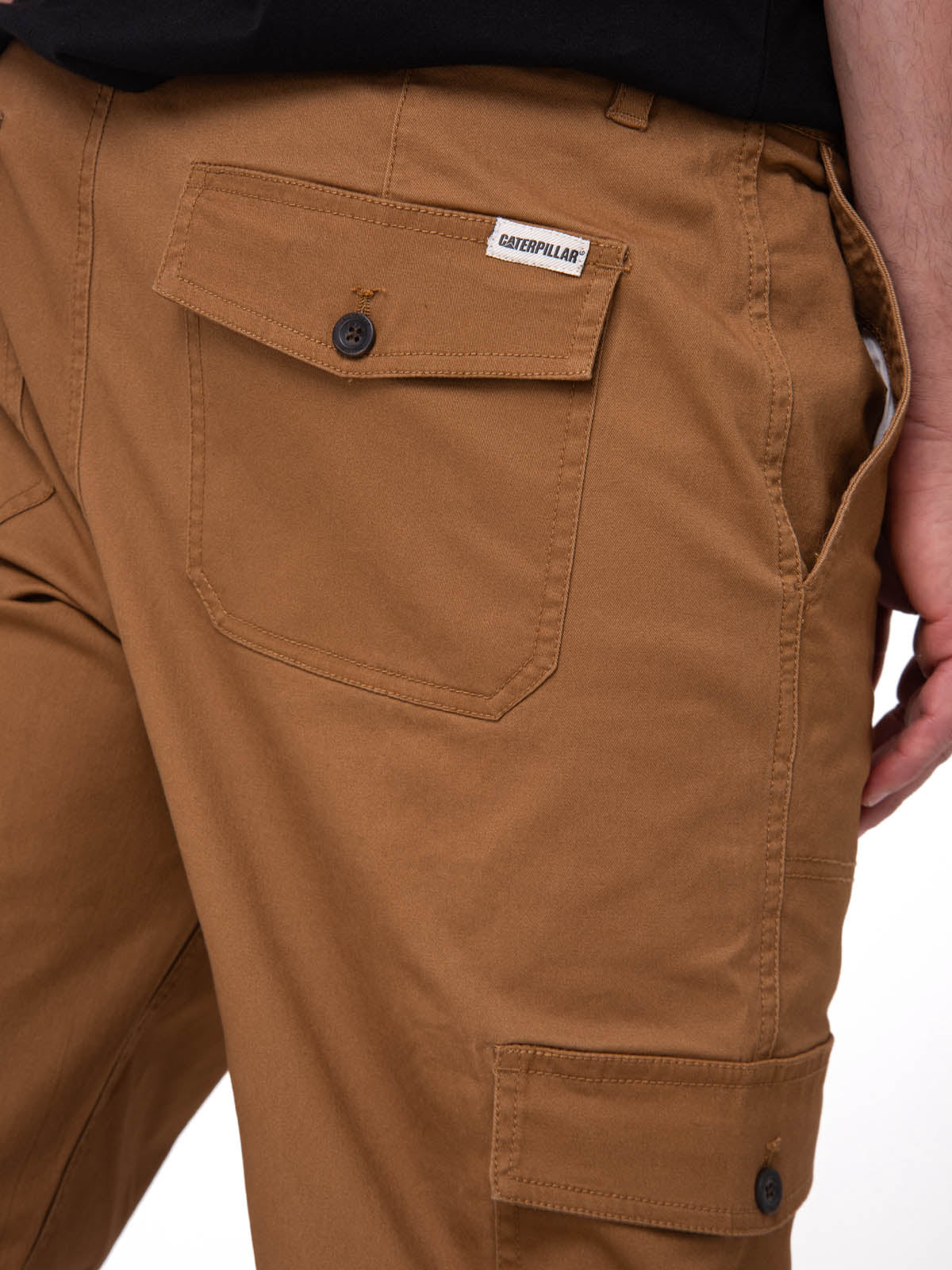 Pantalón Hombre Cargo Slim Café Cat