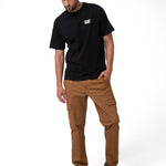 Pantalón Hombre Cargo Slim Café Cat