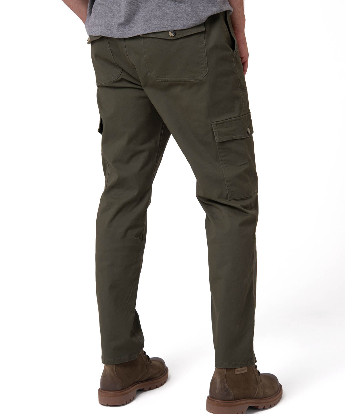 Pantalón Hombre Cargo Slim Verde Cat
