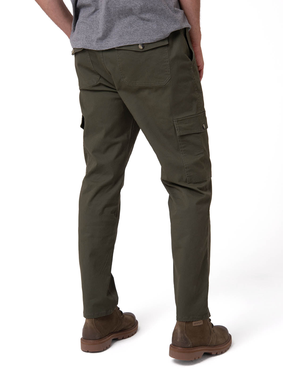 Pantalón Hombre Cargo Slim Verde Cat
