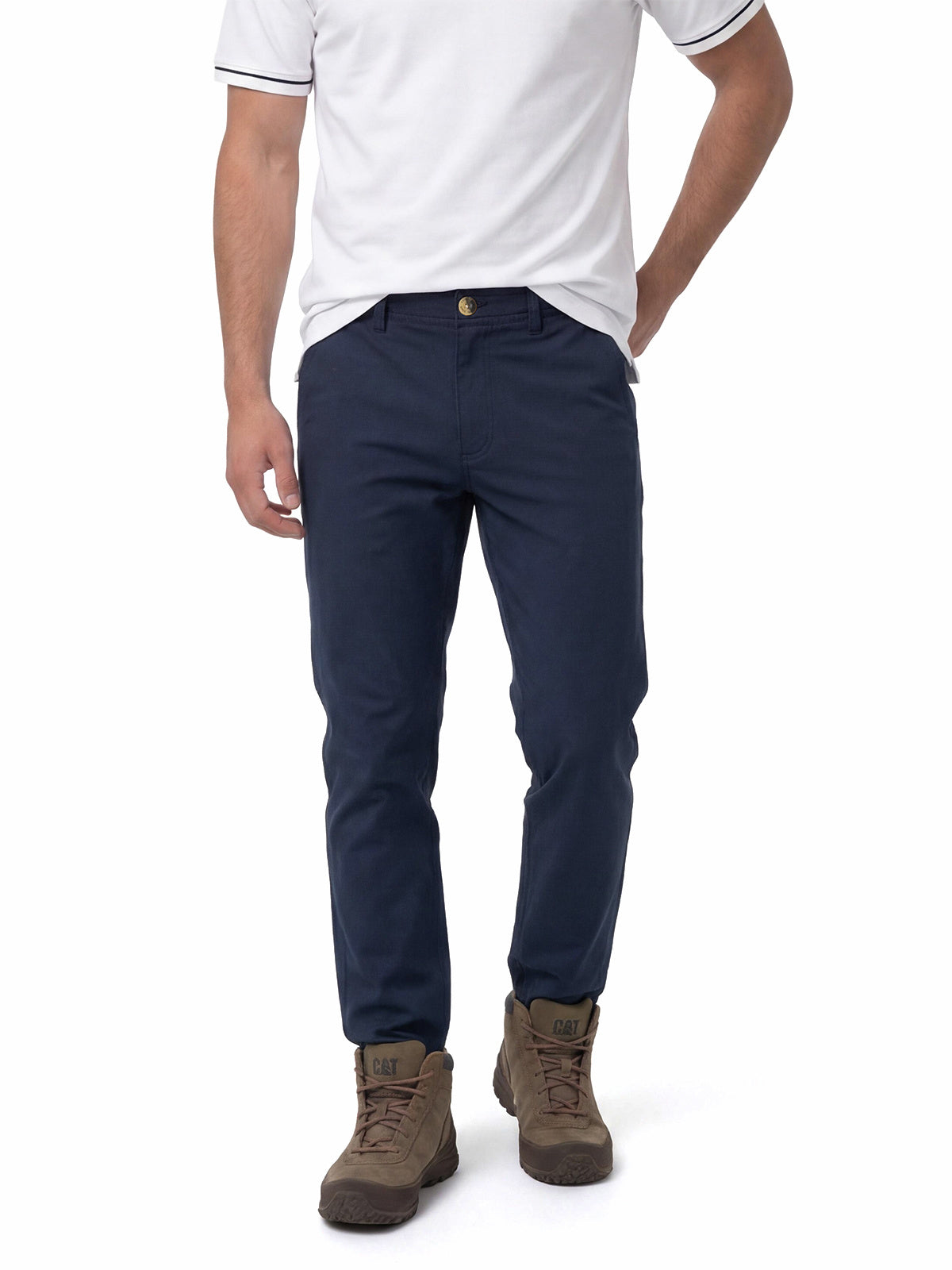 Pantalón Hombre Slim Tapered Chino Azul Cat