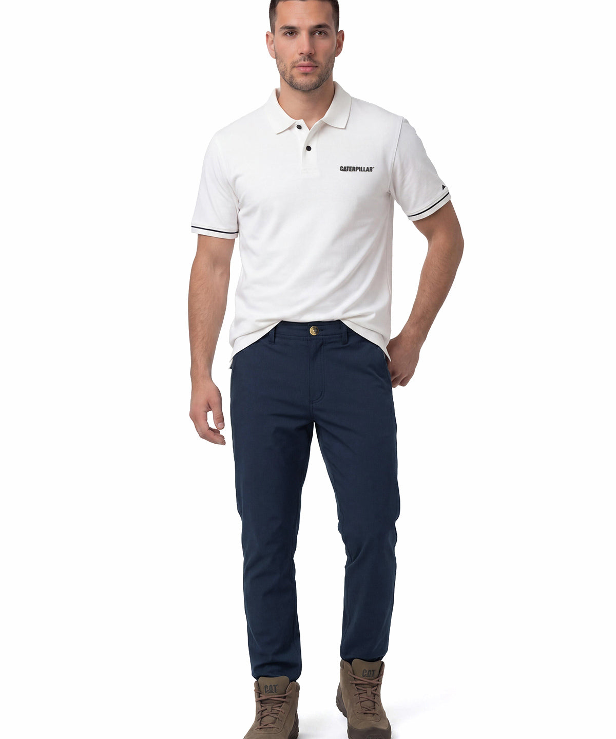 Pantalón Hombre Slim Tapered Chino Azul Cat