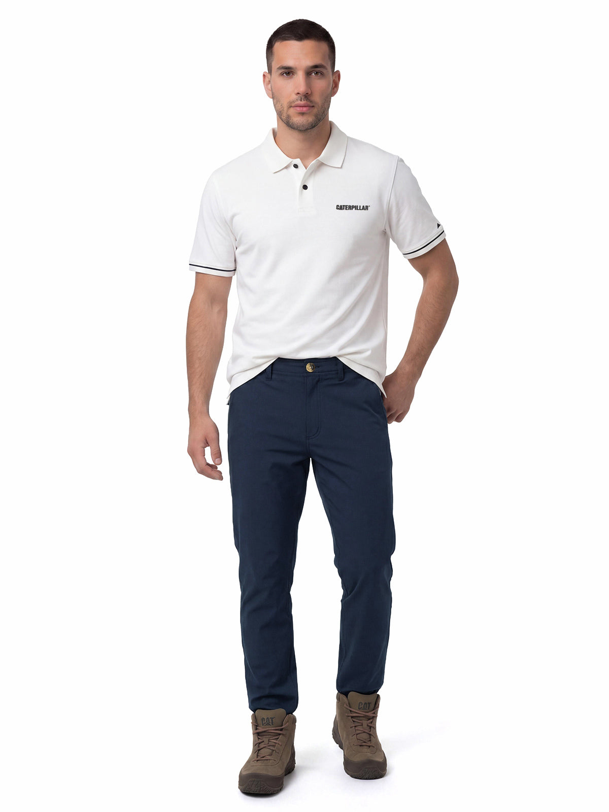 Pantalón Hombre Slim Tapered Chino Azul Cat