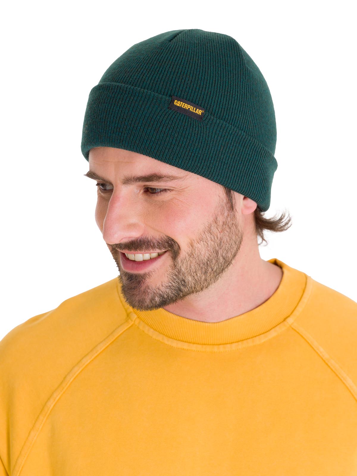 Gorro En Punto Casual Hombre Foundation Knit Hat Verde Petróleo Cat
