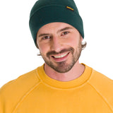 Gorro En Punto Casual Hombre Foundation Knit Hat Verde Petróleo Cat