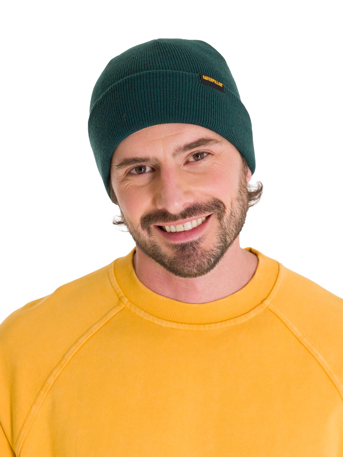 Gorro En Punto Casual Hombre Foundation Knit Hat Verde Petróleo Cat