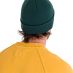Gorro En Punto Casual Hombre Foundation Knit Hat Verde Petróleo Cat