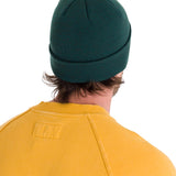 Gorro En Punto Casual Hombre Foundation Knit Hat Verde Petróleo Cat