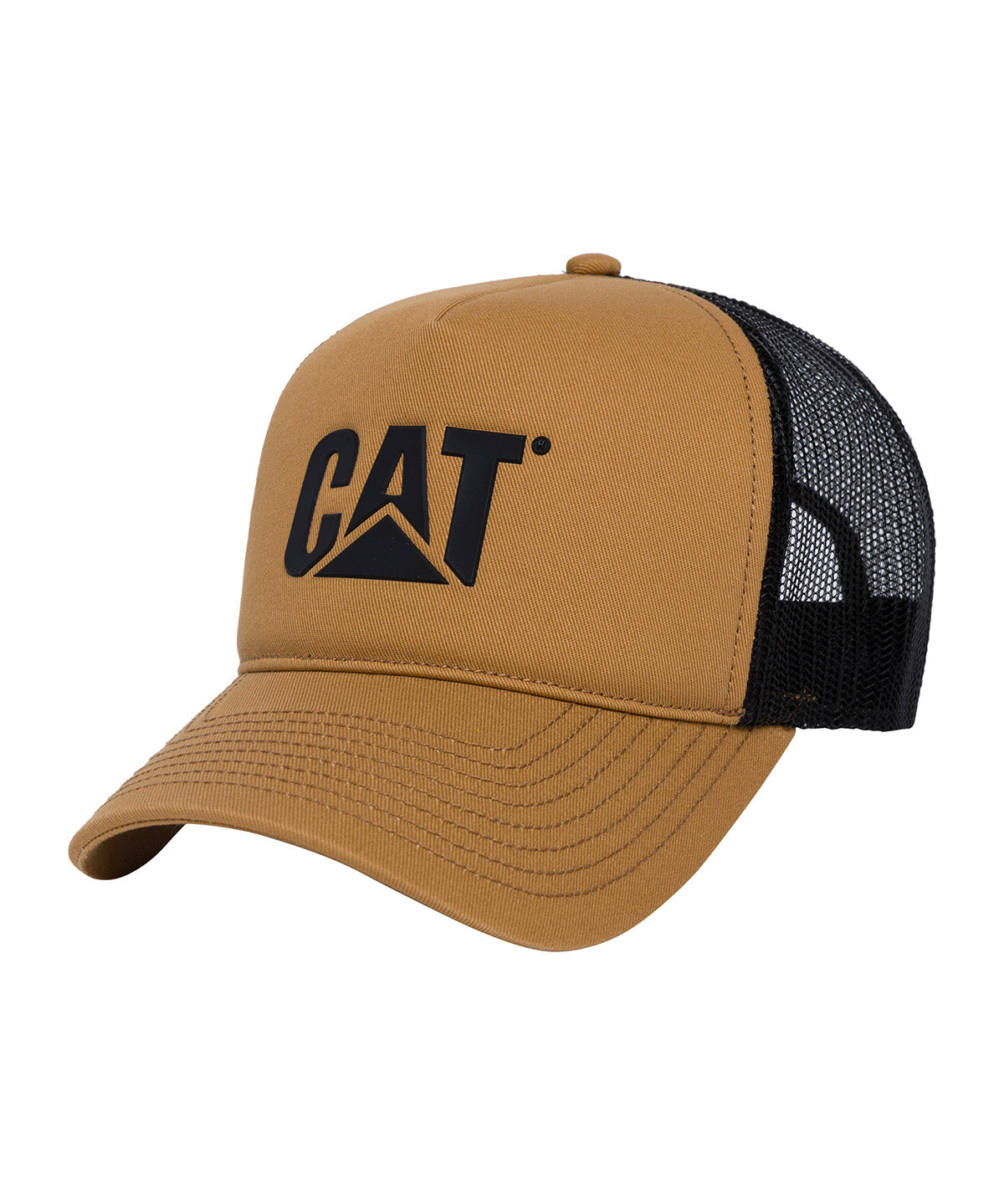 Jockey Tipo Trucker Unisex CAT Logo Mesh Back F - Tawny Brown/Black