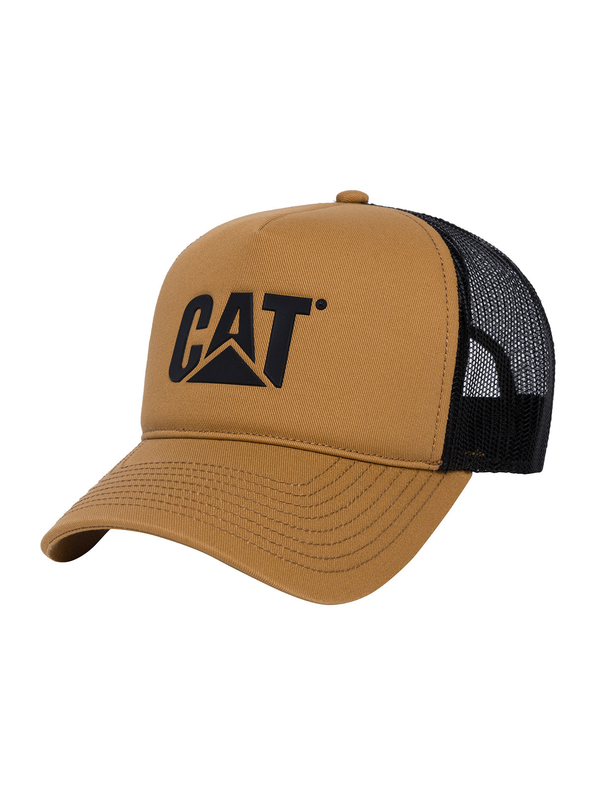 Jockey Tipo Trucker Unisex CAT Logo Mesh Back F - Tawny Brown/Black