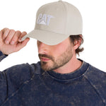 Jockey Con Hebilla Casual Unisex Pigment Dyed Cat Logo Hat Beige Cat