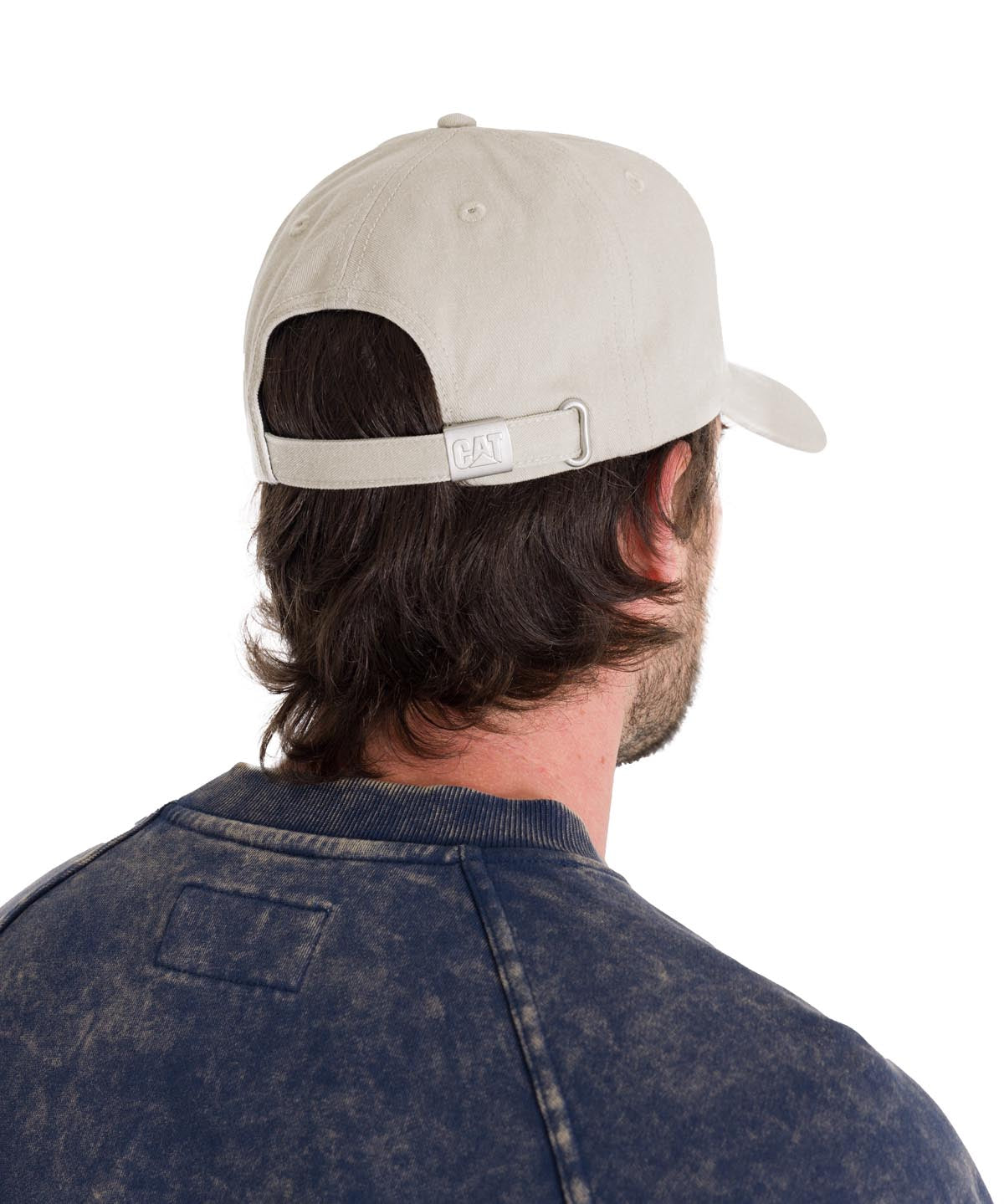 Jockey Con Hebilla Casual Unisex Pigment Dyed Cat Logo Hat Beige Cat