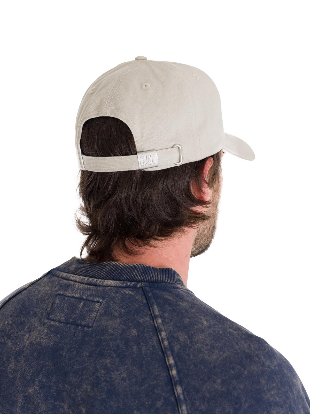 Jockey Con Hebilla Casual Unisex Pigment Dyed Cat Logo Hat Beige Cat