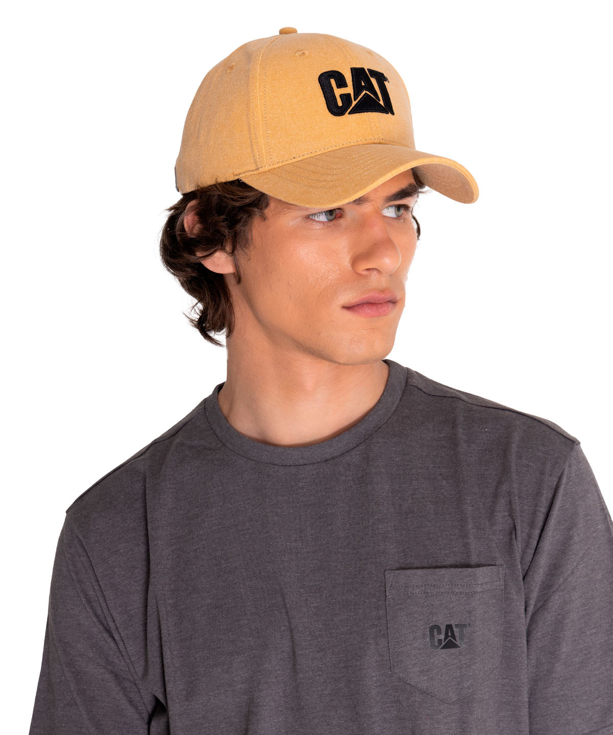 Jockey Casual Hombre PIGMENT DYED CAT LOGO HAT Amarillo CAT