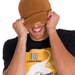 Gorro En Punto Unisex Cuffed Sherpa Knit Hat Café Cat