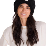 Gorro En Punto Unisex Cuffed Sherpa Knit Hat Negro Cat